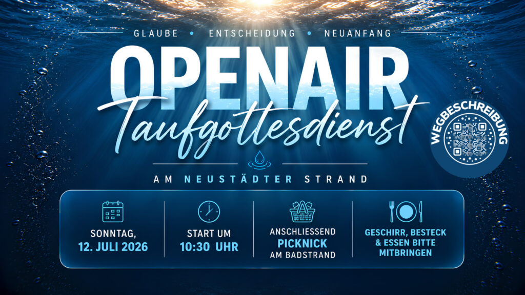 am Neustädter Strand, am 12.07.2026, um 10:30 Uhr, anschließendes gemeinsames Picknick, Geschirr,Besteck und Essen bitte mitbringen